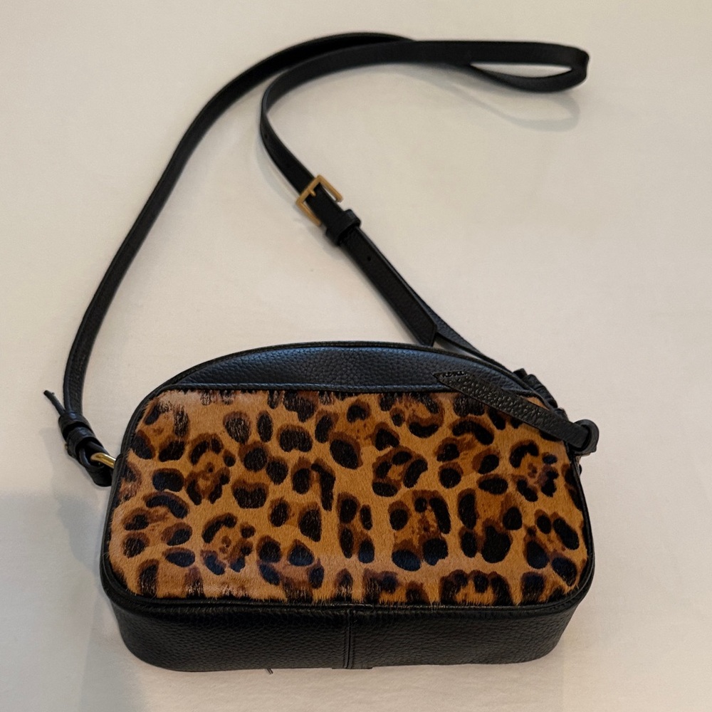 Leopard Print Crossbody Bag (light fur)